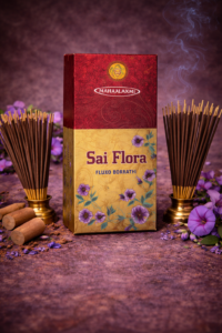 sai flora incense with flowers and wood